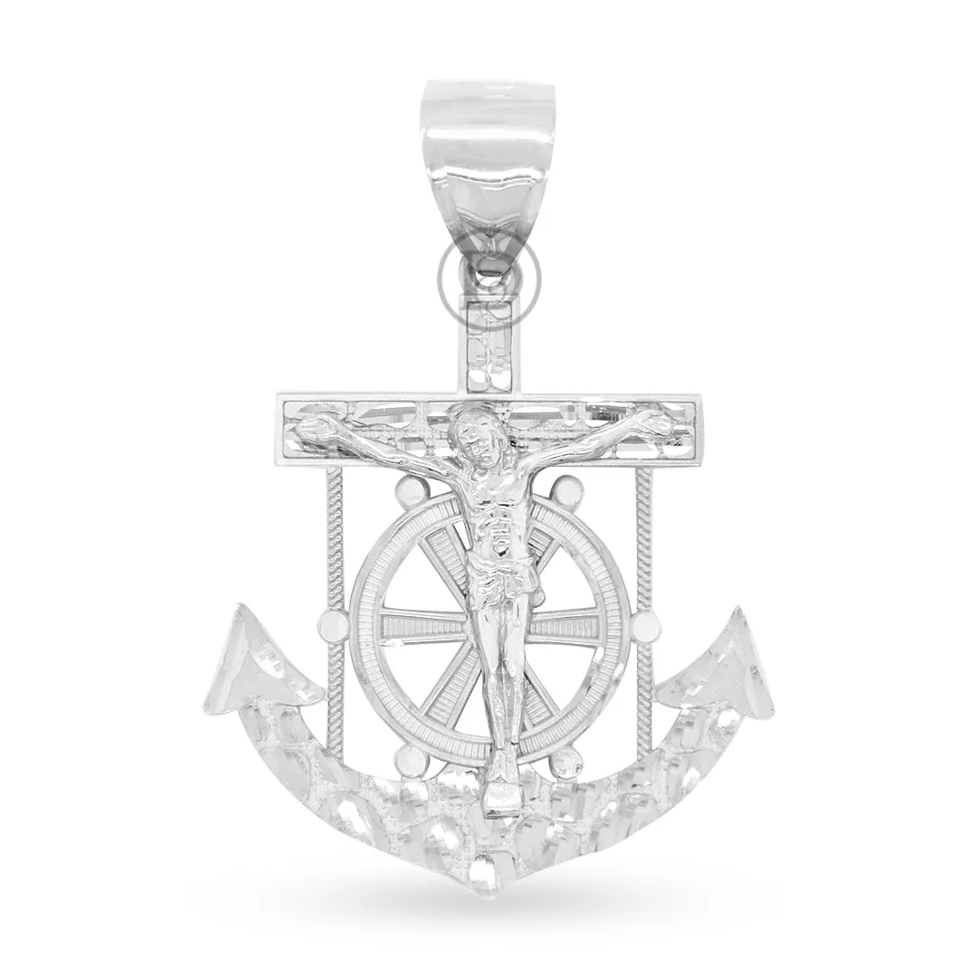 10k yellow gold anchor pendant