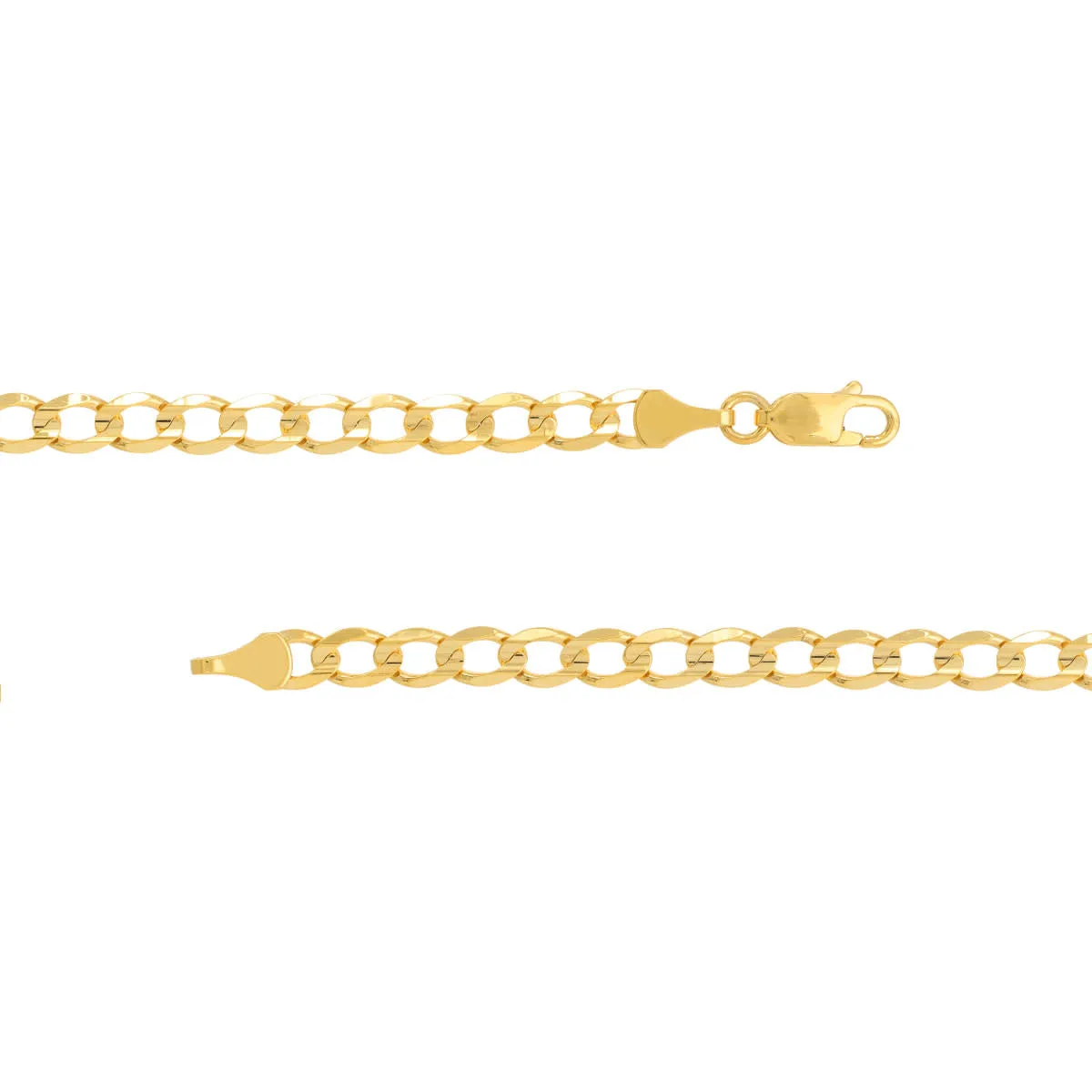 10K Yellow Gold Concave Curb Bracelet