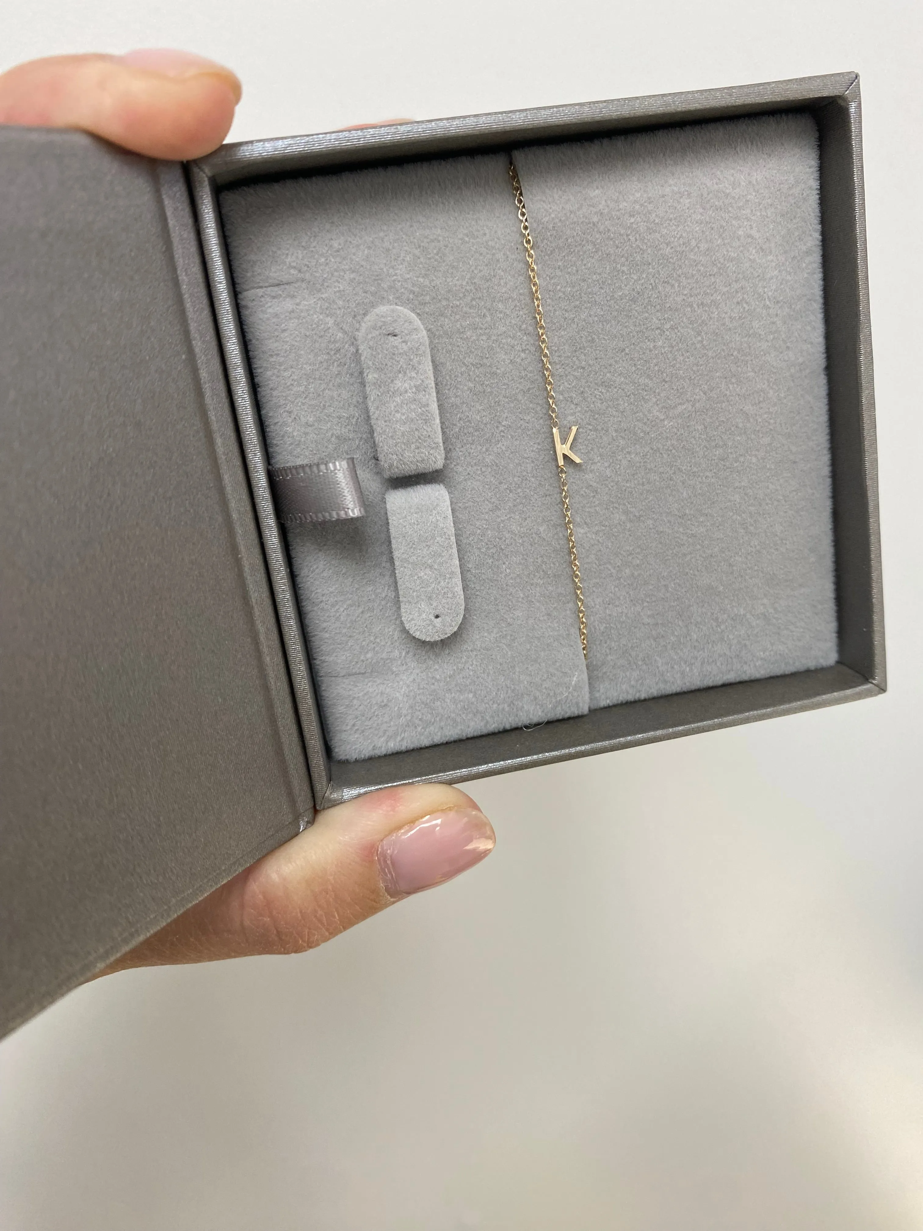14 Karat Gold Initial Bracelet
