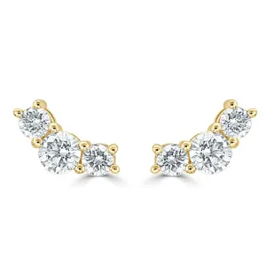 14k Gold & Diamond Stud Earrings - 0.31ct