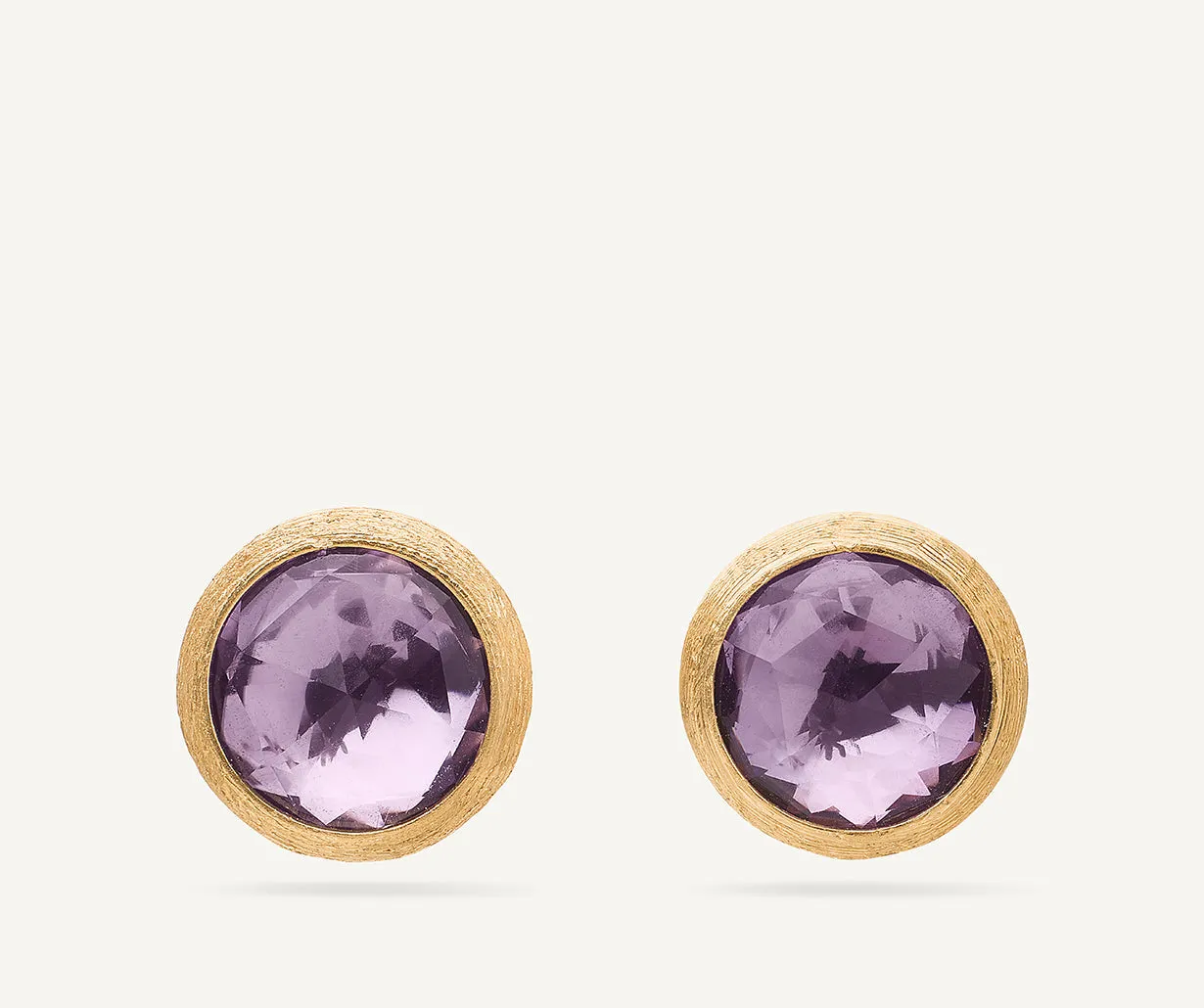 18K Yellow Gold Gemstone Stud Earrings