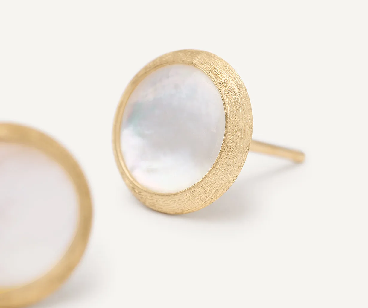 18K Yellow Gold Gemstone Stud Earrings
