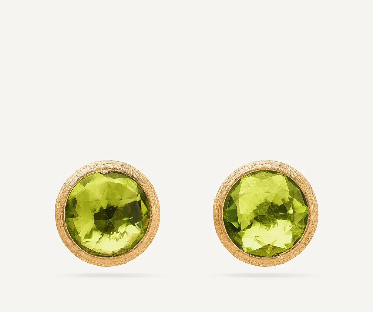 18K Yellow Gold Gemstone Stud Earrings