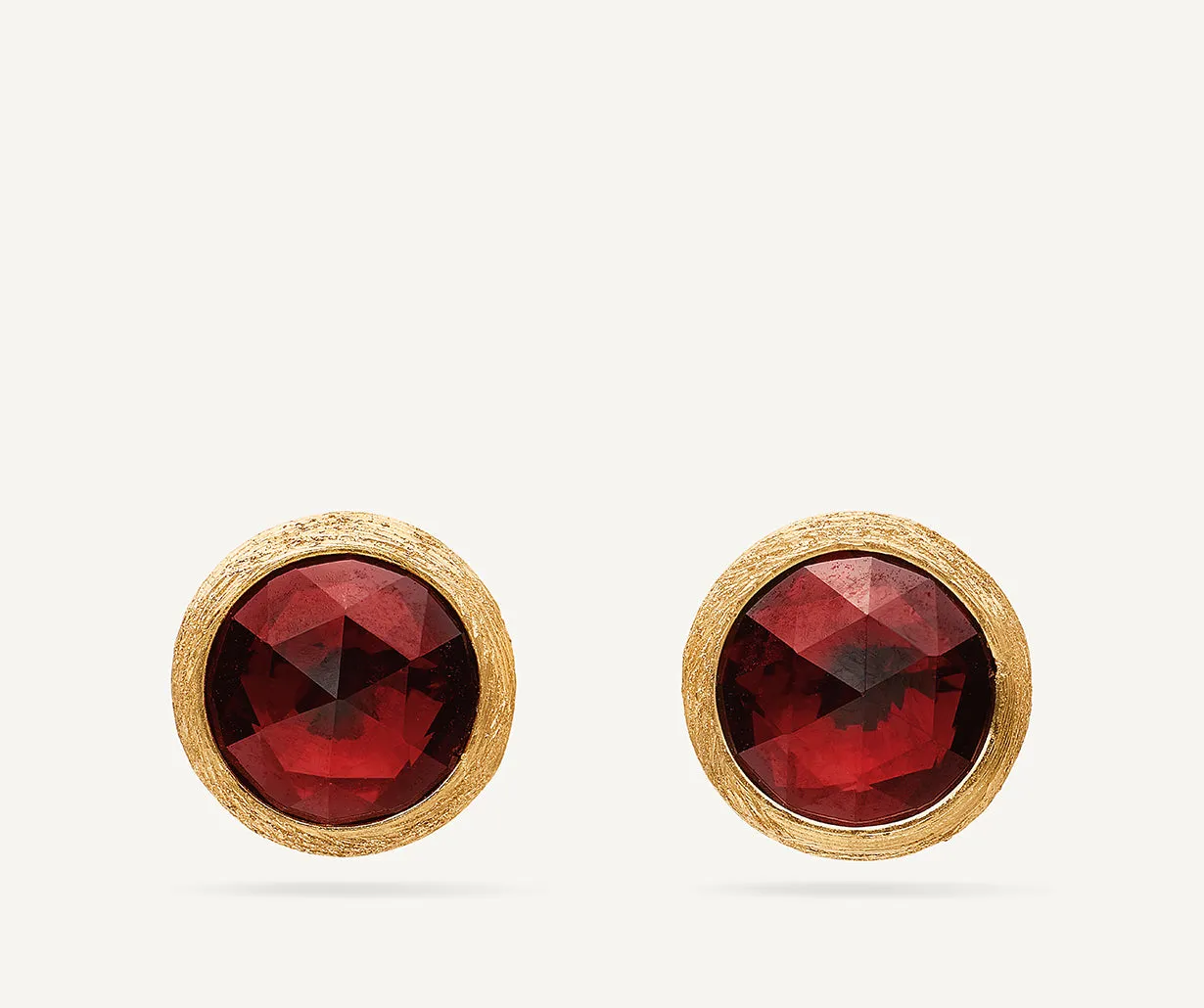 18K Yellow Gold Gemstone Stud Earrings