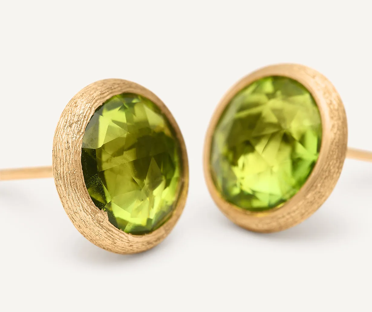 18K Yellow Gold Gemstone Stud Earrings