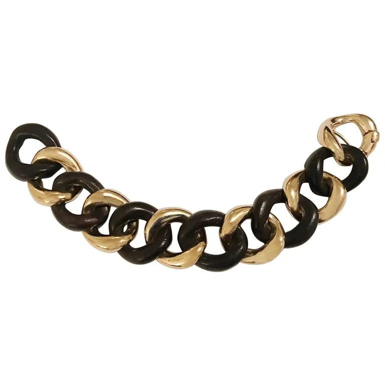 18kt Yellow Gold and Onyx Tassel Ring with Diamonds