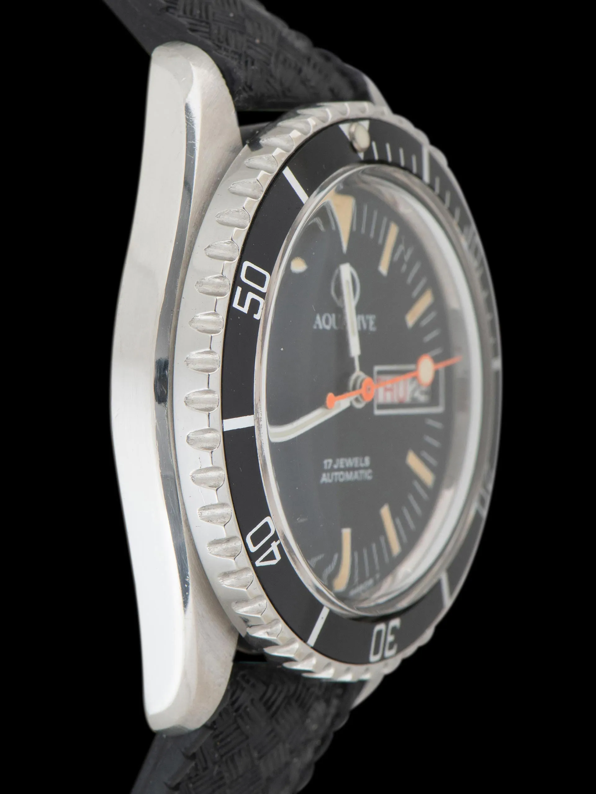 1970s Aquadive Automatic Day-Date Diver (Ref. 10839) Black Dial