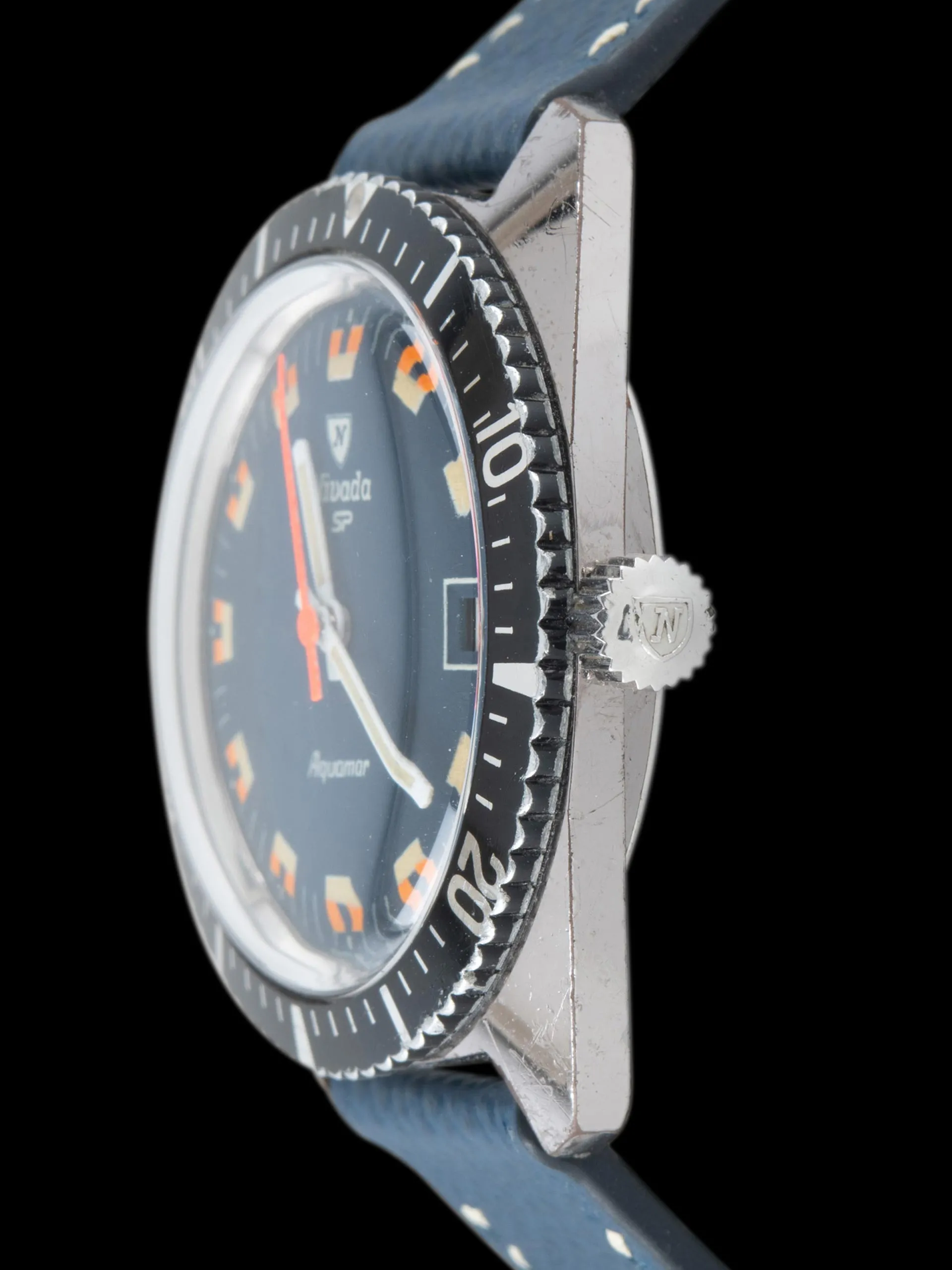 1970s Nivada Aquamar (Ref. 4517) Matte Blue Dial
