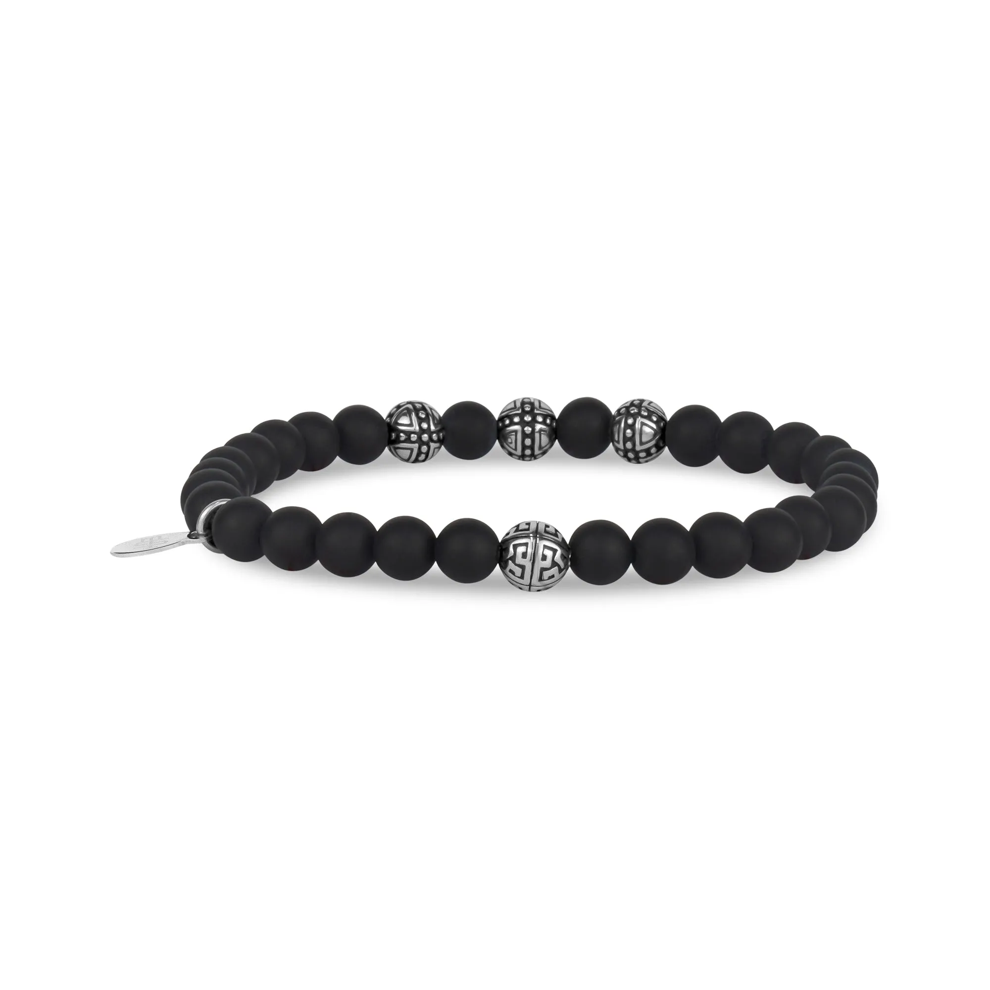 6mm Three Lanes Stretch Bead Bracelet