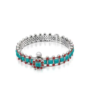 925 sterling silver customized design wedding anniversary gifting coral bangle bracelet with unique closure vintage tribal jewelry nsk817