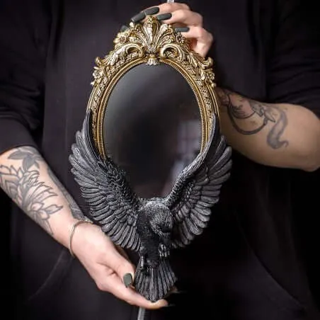Alchemy Gothic Raven's Gaze Wall Mirror