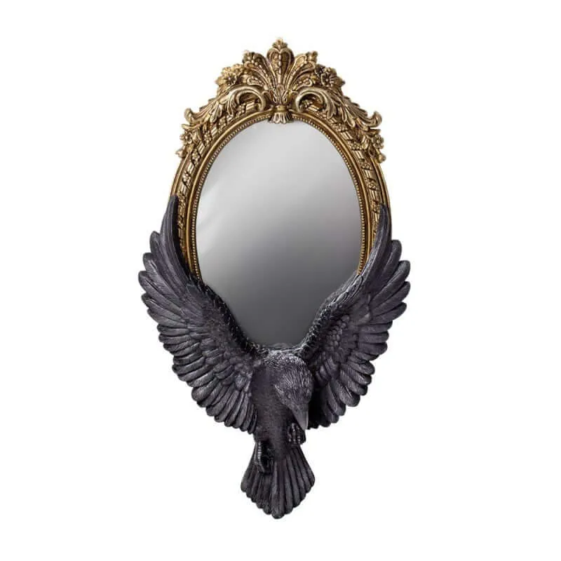 Alchemy Gothic Raven's Gaze Wall Mirror