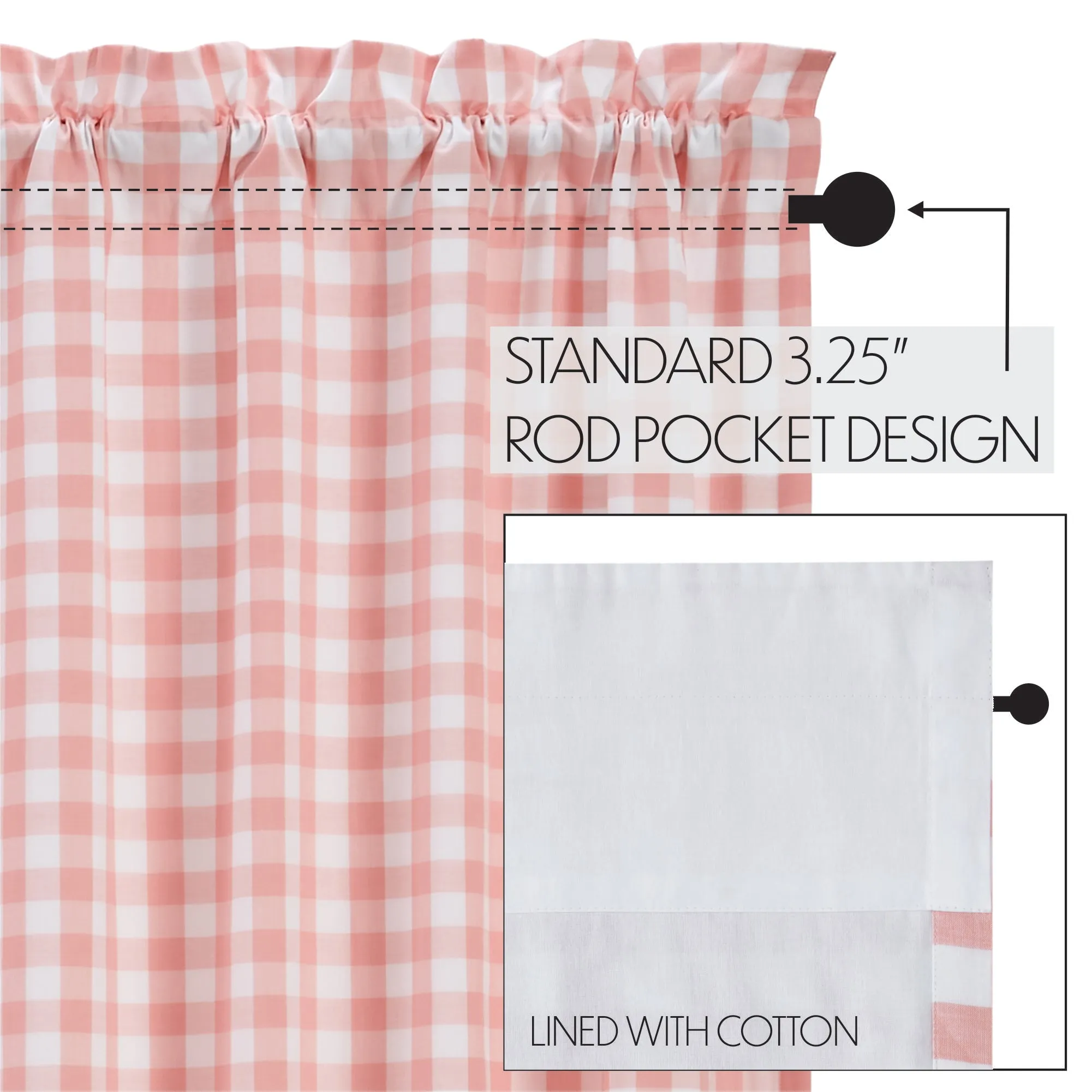 Annie Buffalo Coral Check Swag Set of 2 36x36x16