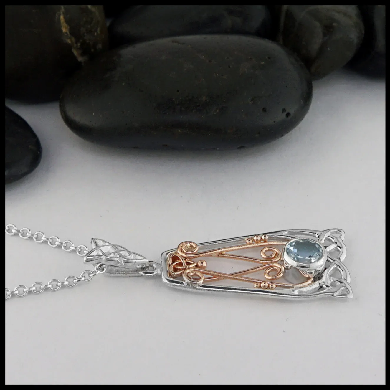 Aquamarine Pendant in Silver