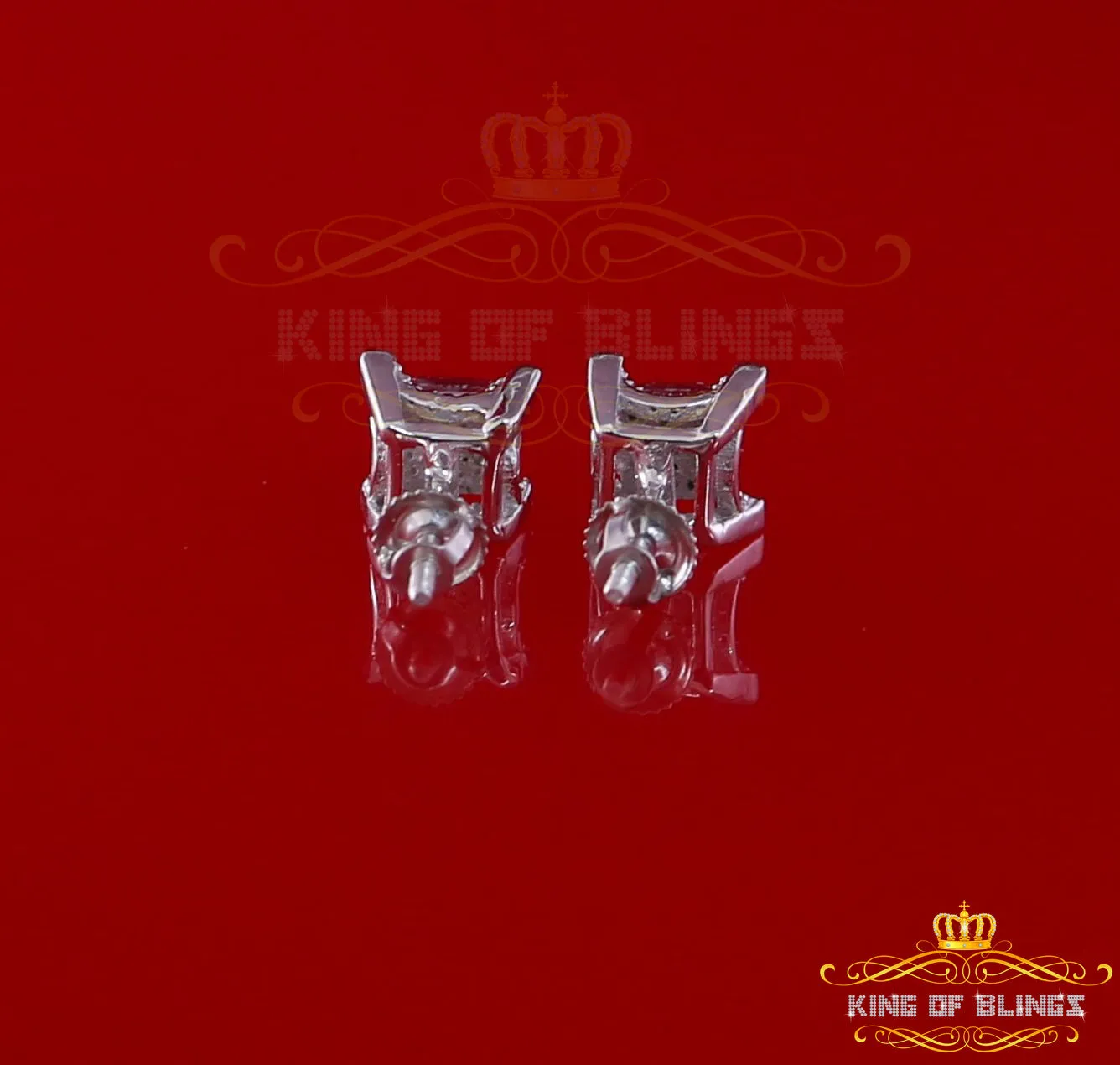 Aretes Para 925 Sterling White Silver 0.25ct Diamond Women & Men Stud Earrings