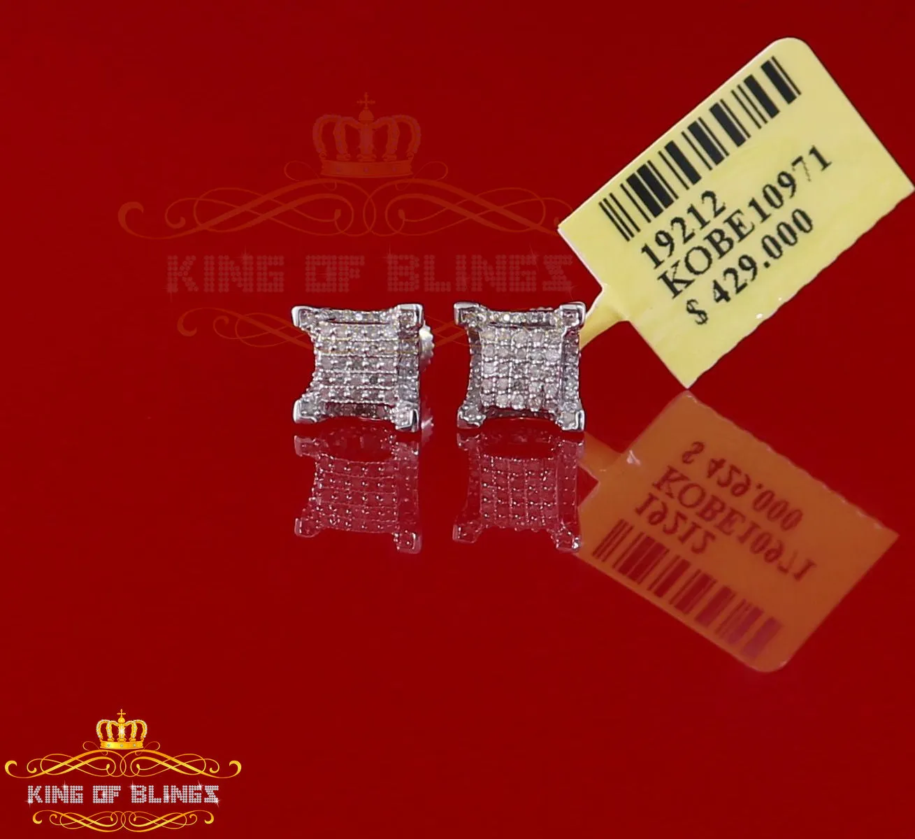 Aretes Para 925 Sterling White Silver 0.25ct Diamond Women & Men Stud Earrings