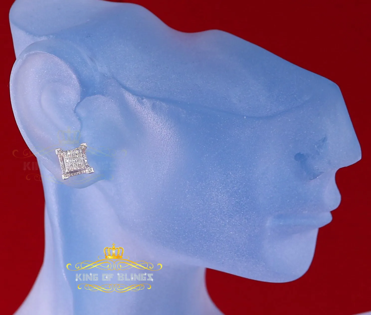 Aretes Para 925 Sterling White Silver 0.25ct Diamond Women & Men Stud Earrings