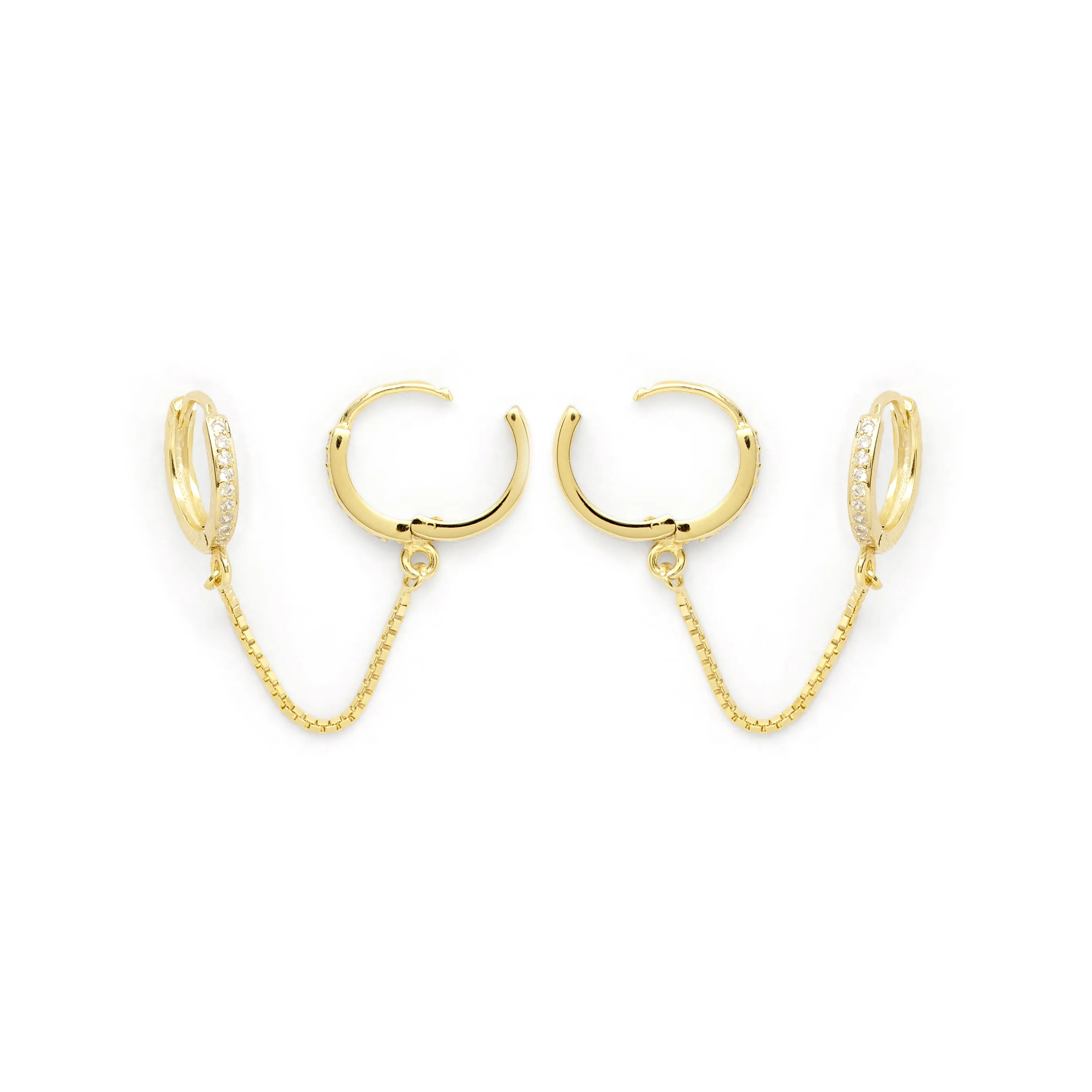 Bardi pave earrings (gold or silver)