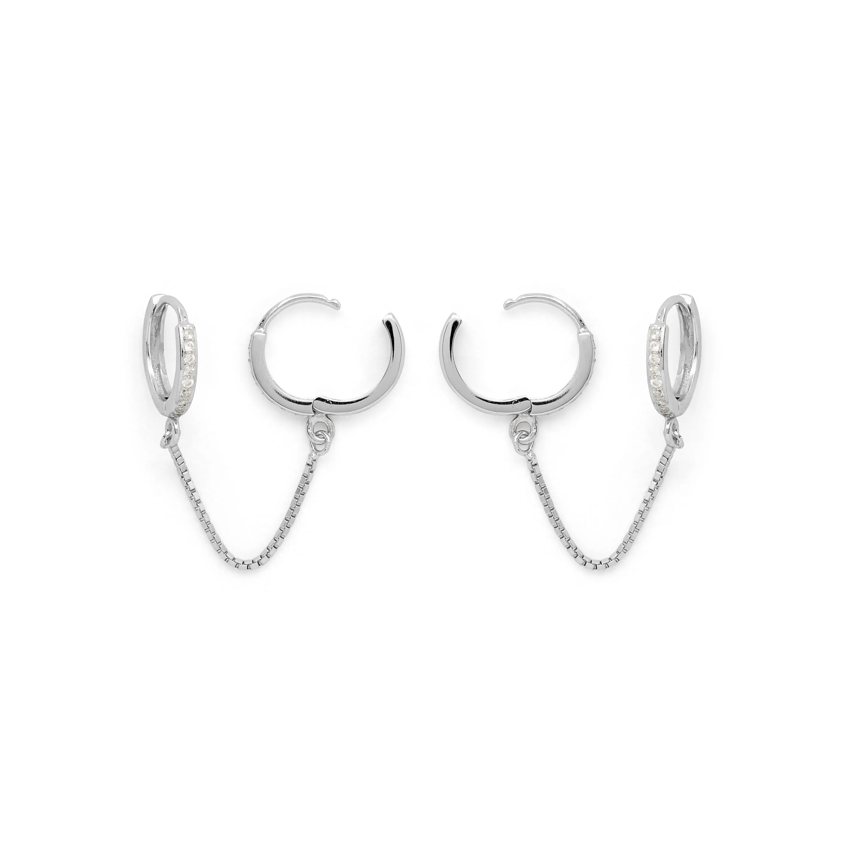 Bardi pave earrings (gold or silver)