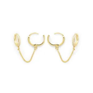 Bardi pave earrings (gold or silver)