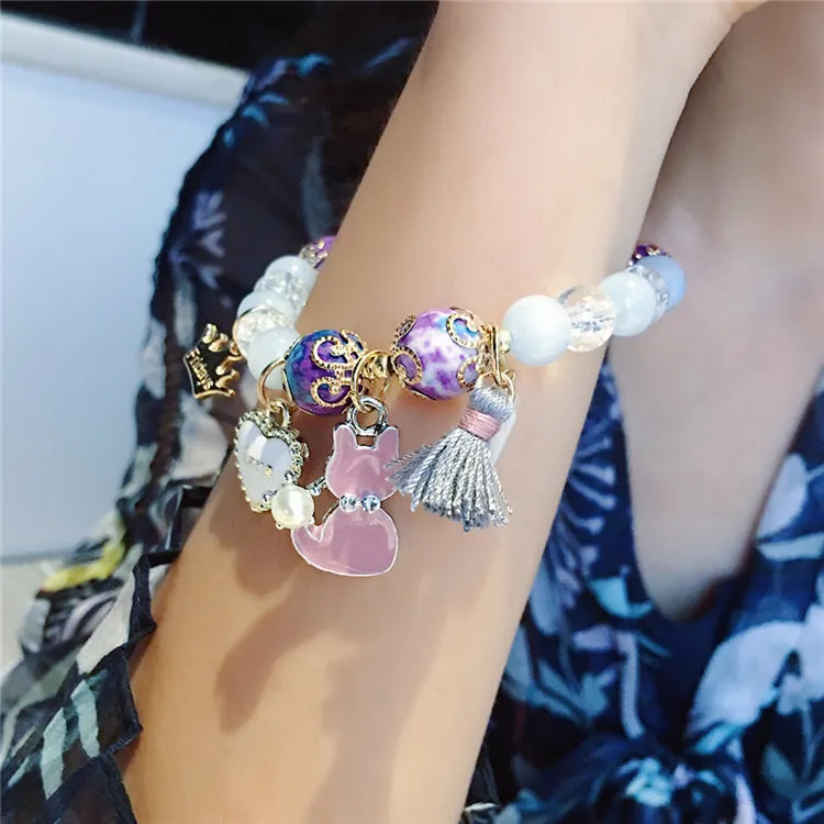 Cat Crown Tassel Multi-Element Beads