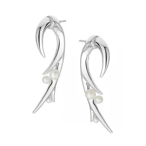 Cherry Blossom Large Hook Earrings - Silver - CB052.SSNAEOS