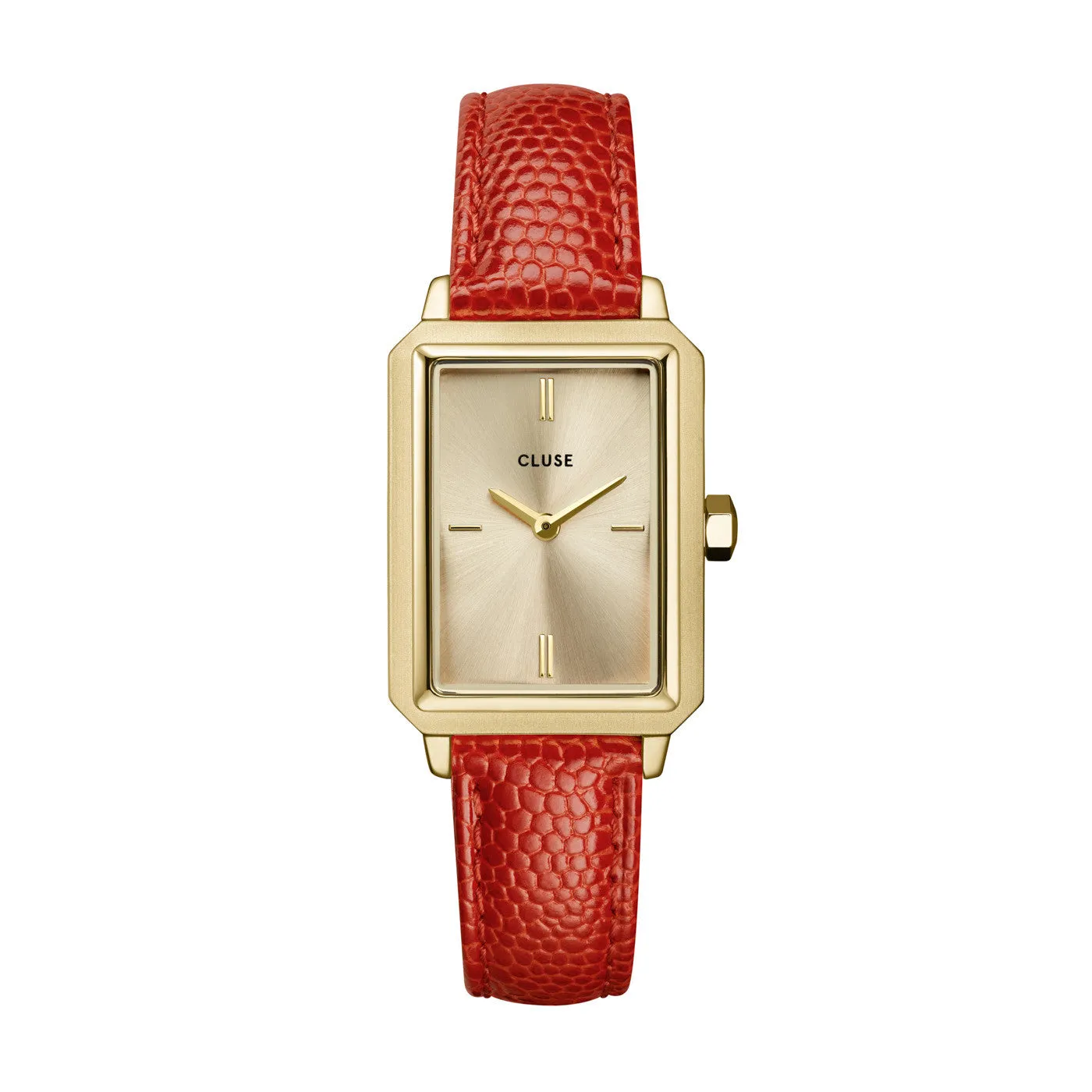 Cluse Fluette Gold /Coral Lizard Leather CW11505