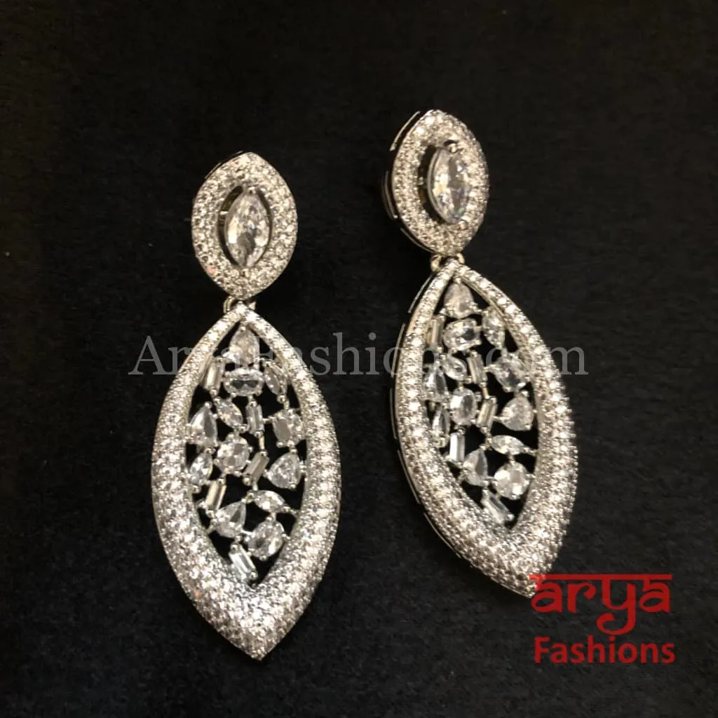 CZ Rose Gold Earrings/ Cubic Zirconia Earrings