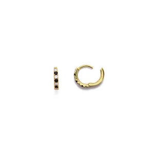 Debussy checker hoop earrings