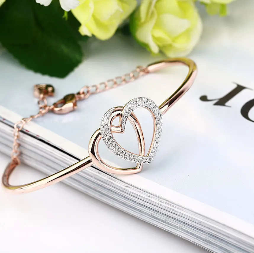 Double heart bracelet