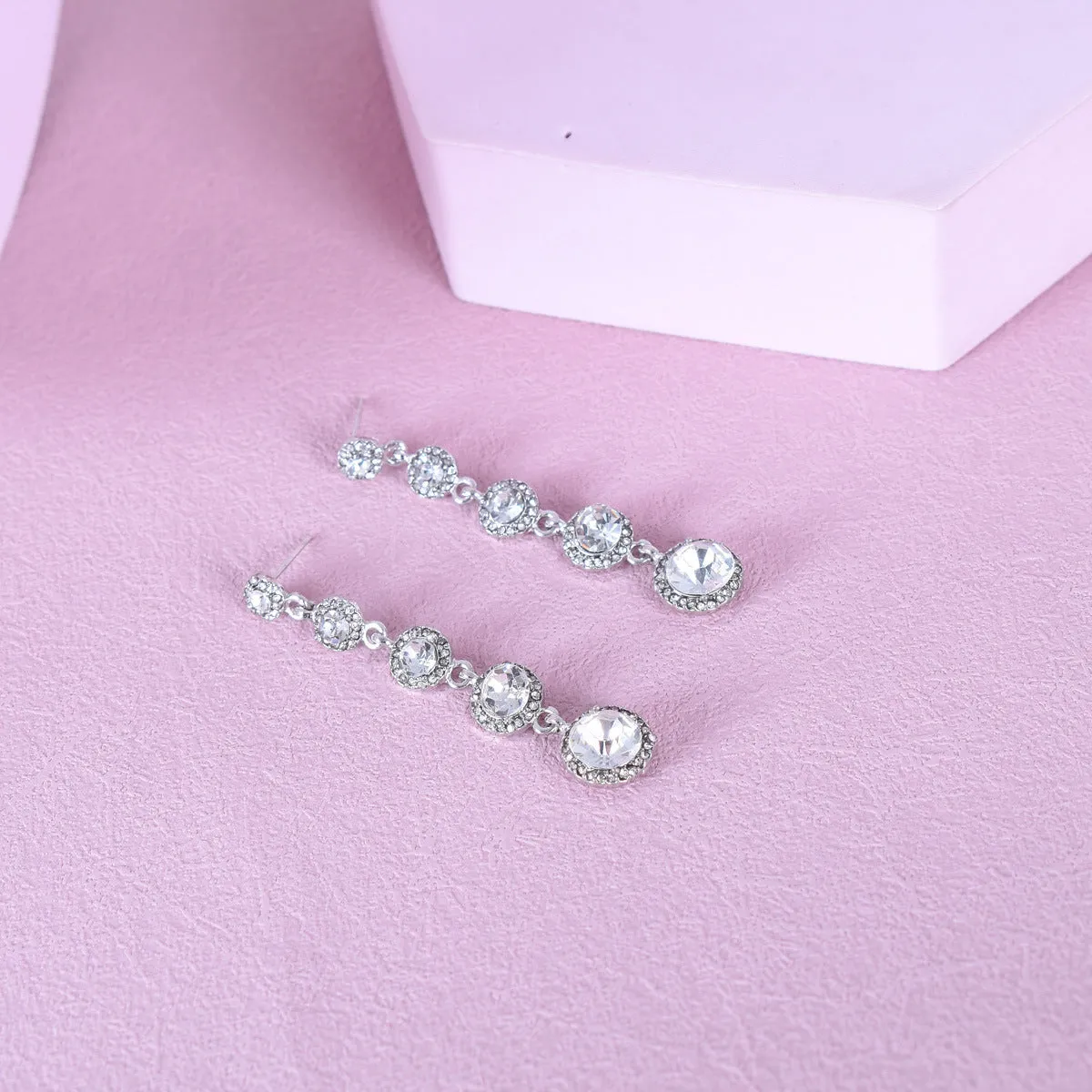 Earrings Long Zircon Earrings Tassel Elegant