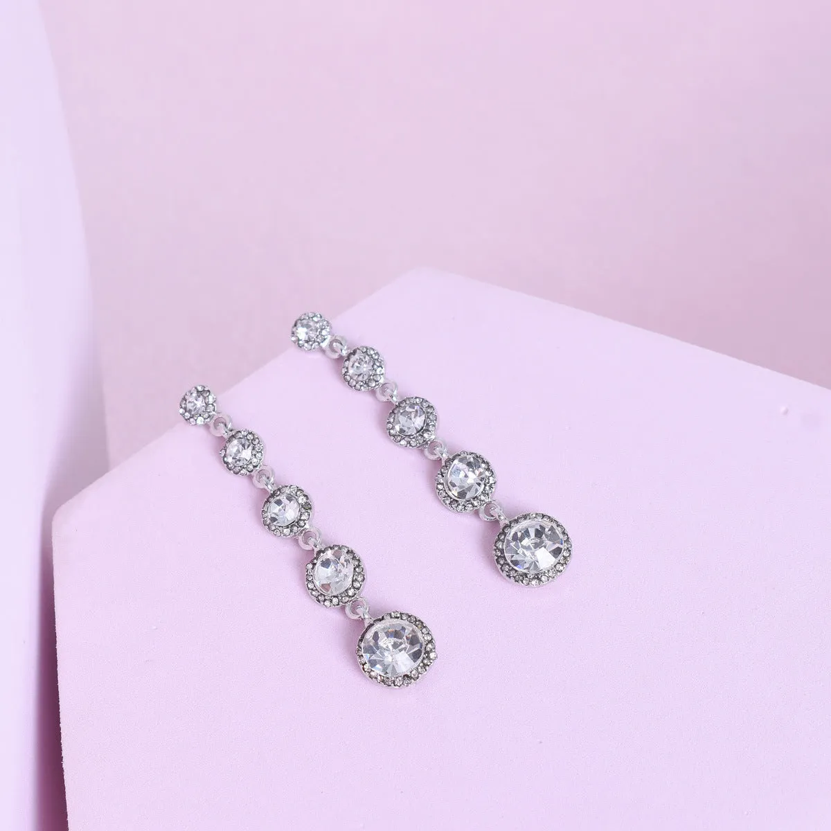 Earrings Long Zircon Earrings Tassel Elegant