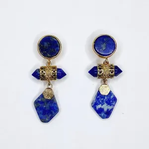 Evalina Lapis Drop Earrings