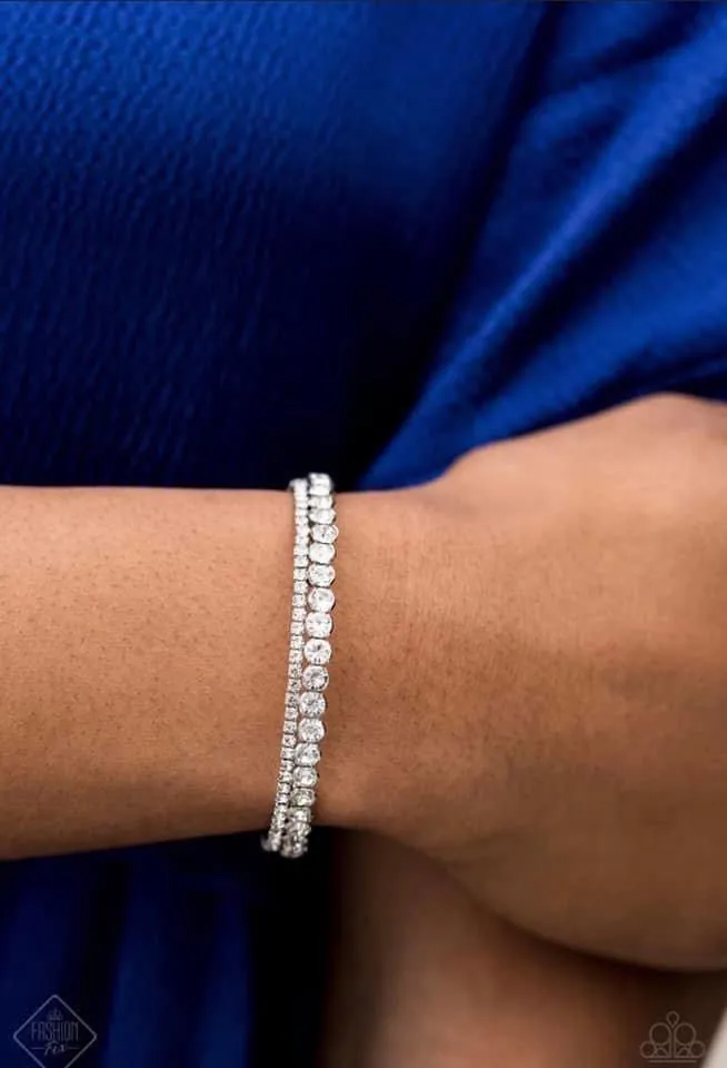 Fairytale Sparkle - White Bracelet - Paparazzi Accessories