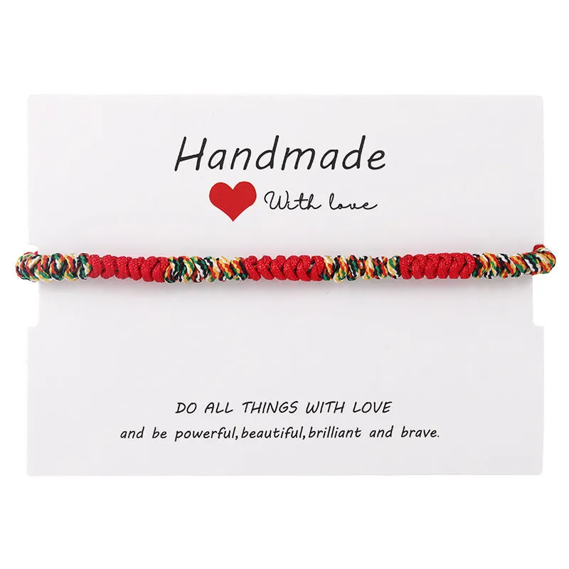 Friendship Card Bracelet European And American Personality Alloy Dripping Sunflower Wax Thread Braided Bracelet Bracelet