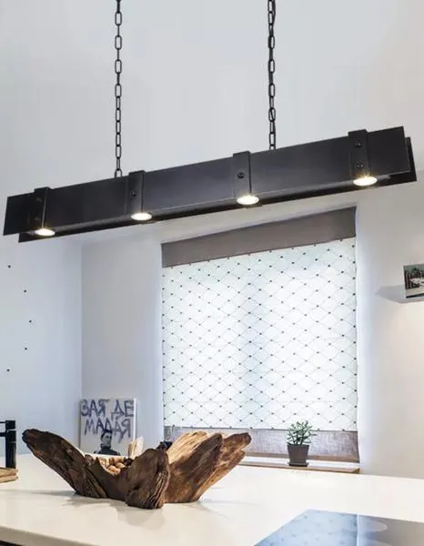Gerlach Rustic Industrial Chic Metal Pendant Lamp