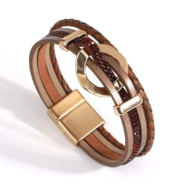 Hammered Circle Skinny Cuff