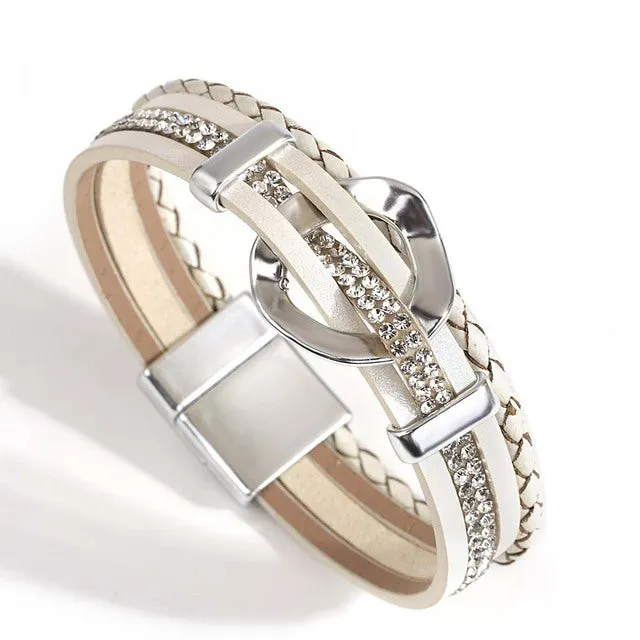 Hammered Circle Skinny Cuff