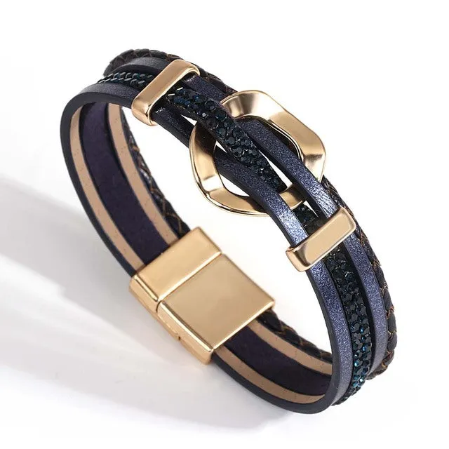 Hammered Circle Skinny Cuff