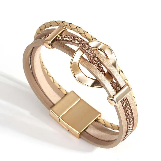 Hammered Circle Skinny Cuff