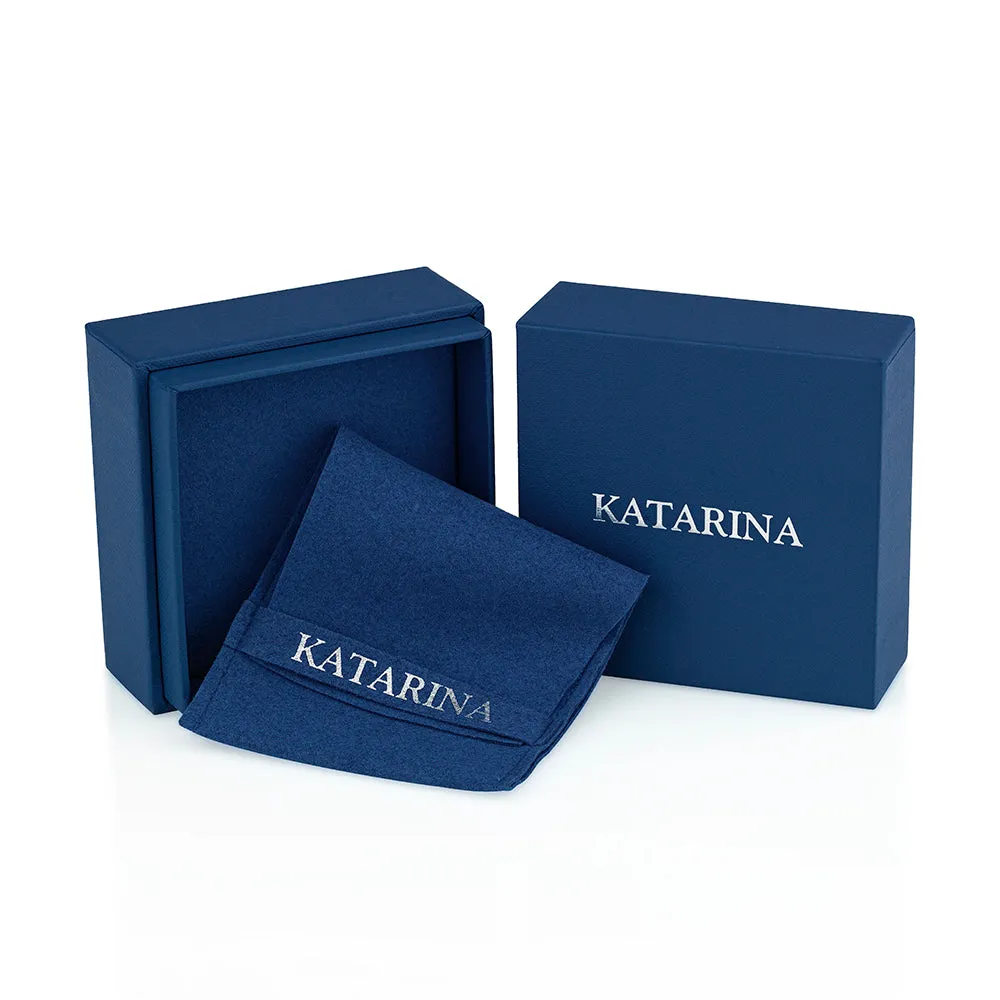 KATARINA Blue Topaz and Sapphire Jewelry Set