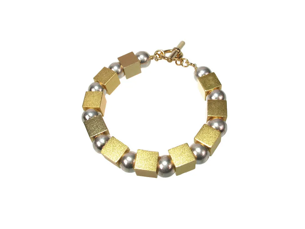 Large Cube & Ball Bracelet