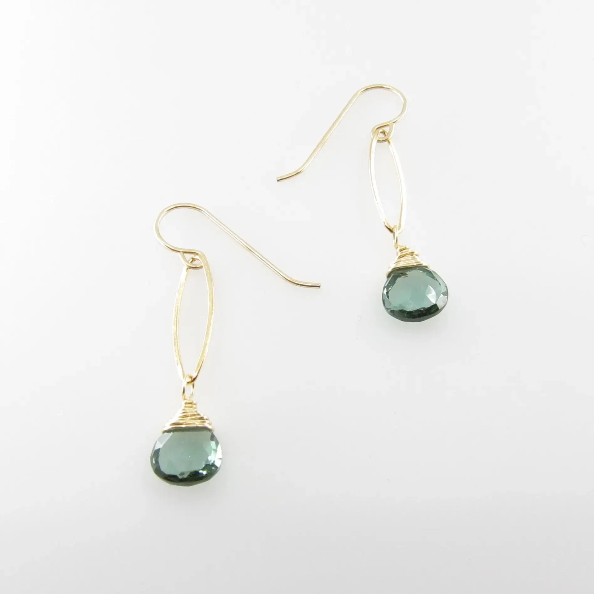 Marquis Link Earrings with Indicolite