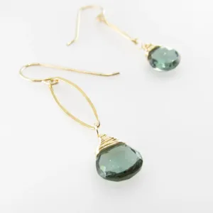 Marquis Link Earrings with Indicolite