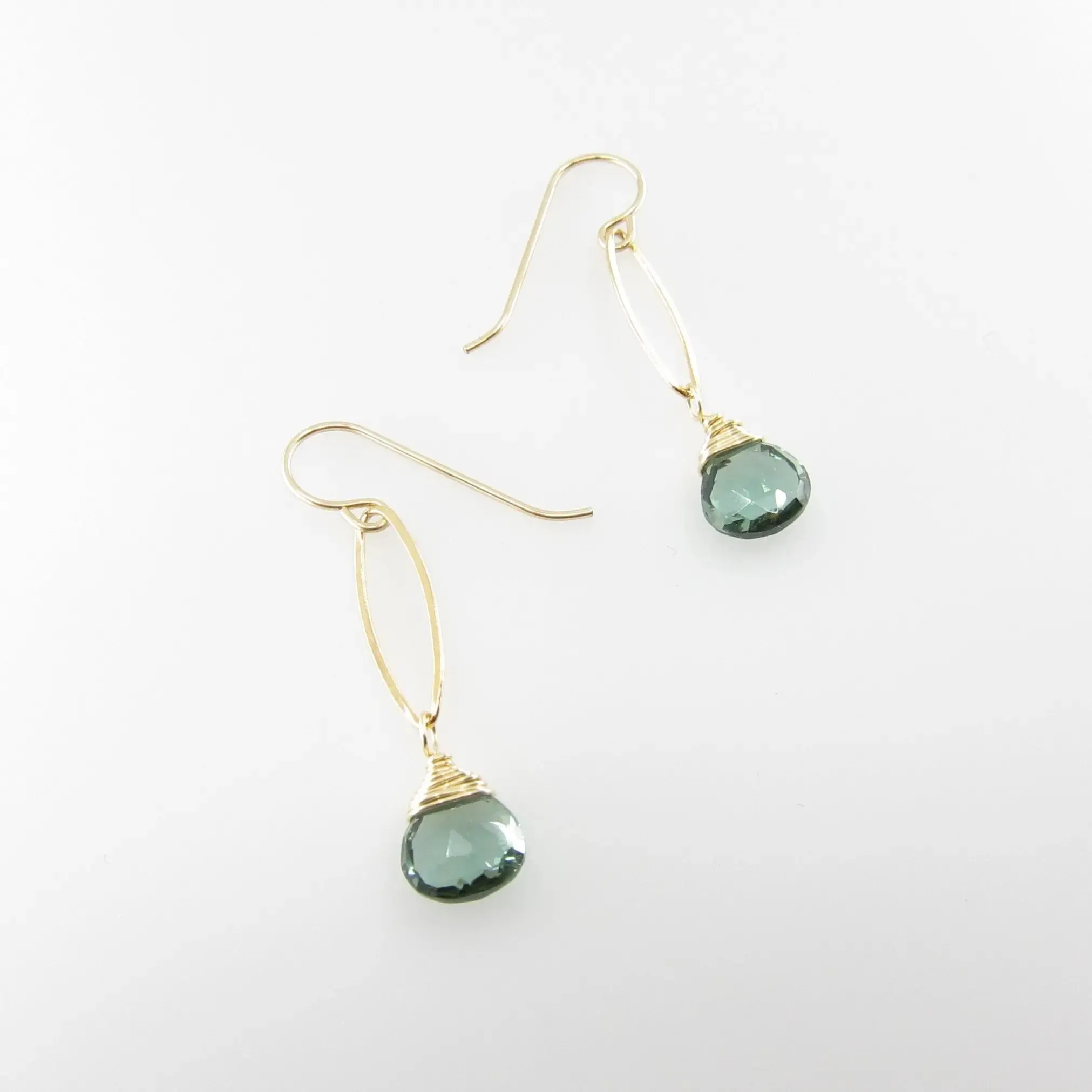 Marquis Link Earrings with Indicolite
