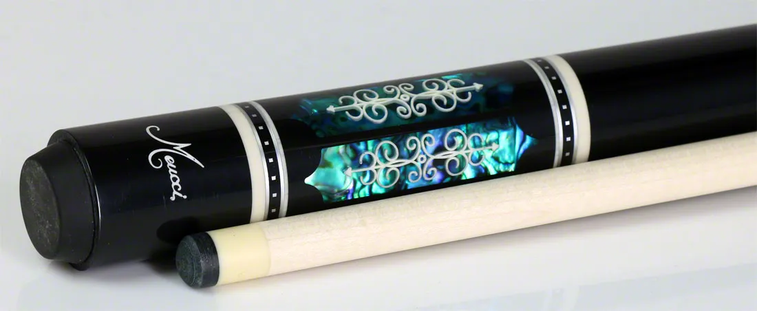 Meucci 21st Century 3  Black - Turq Pearl - Black Wrap Pool Cue with Pro Shaft - 2103BKTURBKP