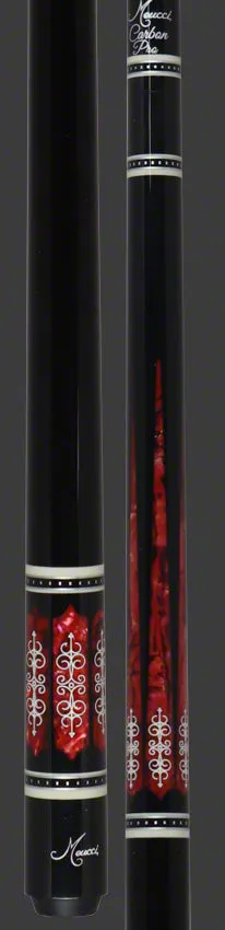 Meucci 21st Century  Cue - Black - Pink Pearl - Black Wrap - Carbon Shaft