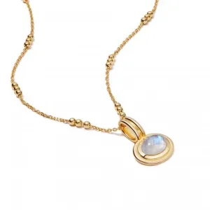 Moonstone 18ct Gold Plated Necklace HN3001_GP
