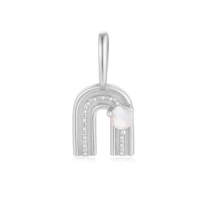 Moonstone Silver Rainbow Pendant - Iris