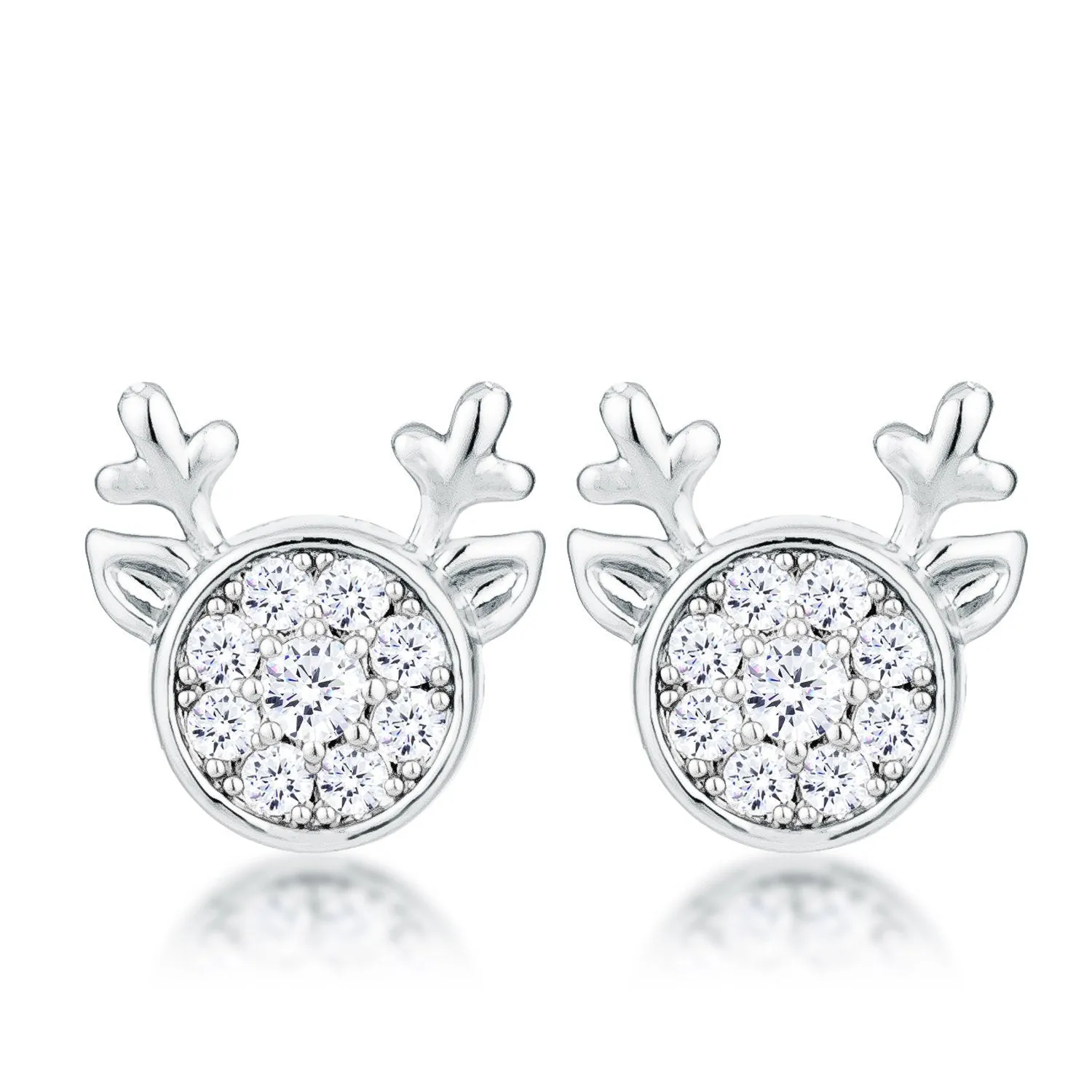 Nala Reindeer CZ Gold Earrings